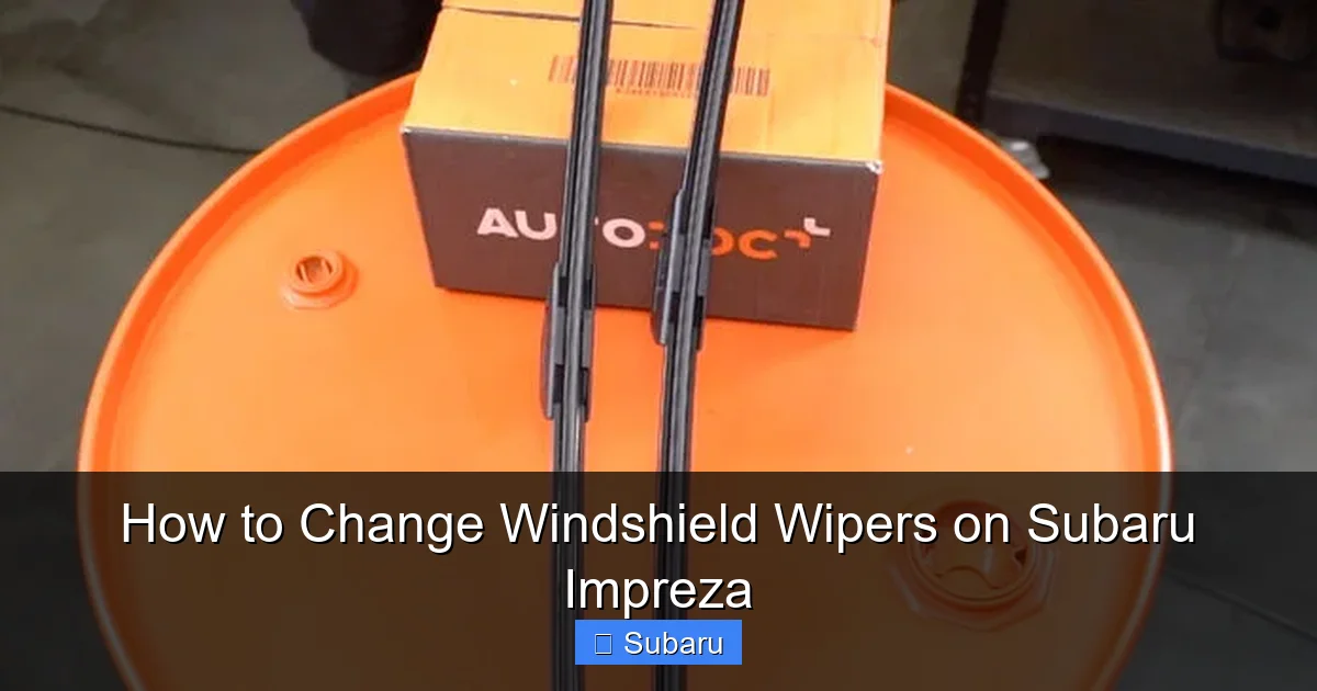How to Change Windshield Wipers on Subaru Impreza