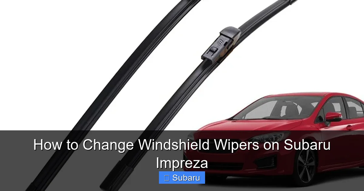 How to Change Windshield Wipers on Subaru Impreza