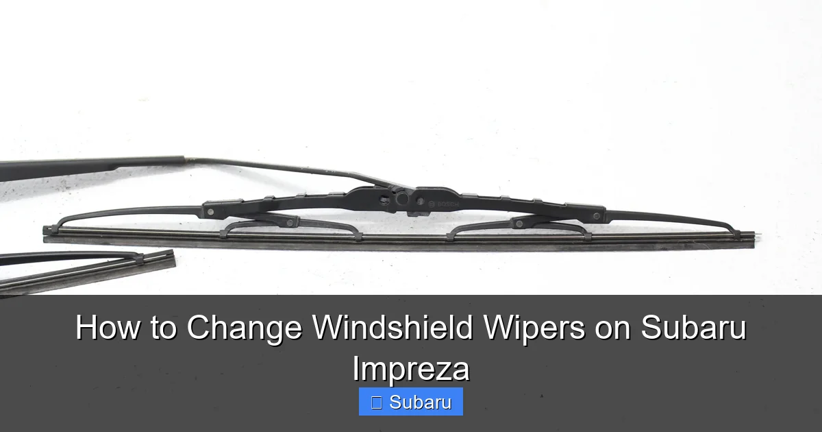 How to Change Windshield Wipers on Subaru Impreza