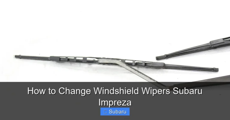 How to Change Windshield Wipers Subaru Impreza