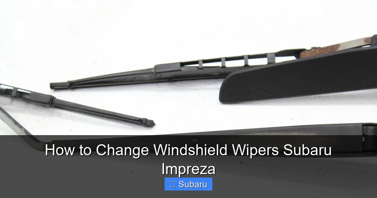 How to Change Windshield Wipers Subaru Impreza