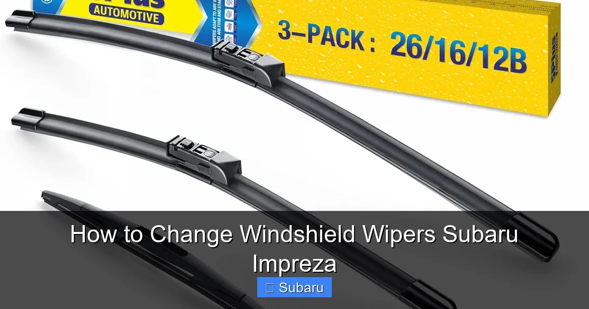 How to Change Windshield Wipers Subaru Impreza