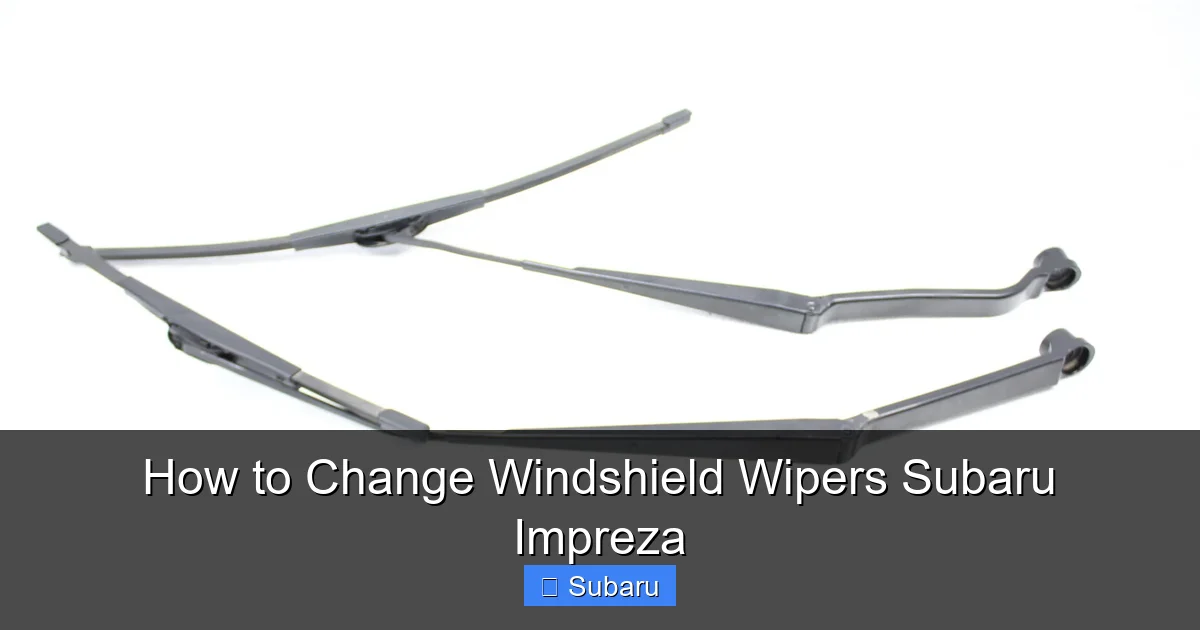 How to Change Windshield Wipers Subaru Impreza