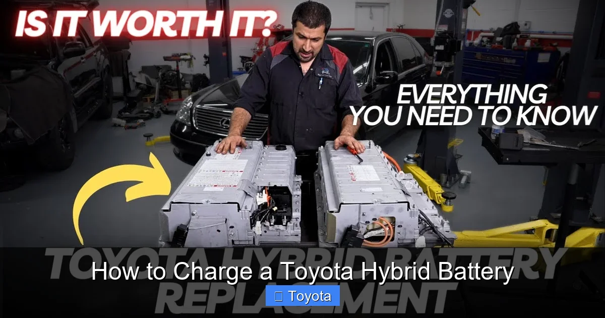 How to Charge a Toyota Hybrid Battery