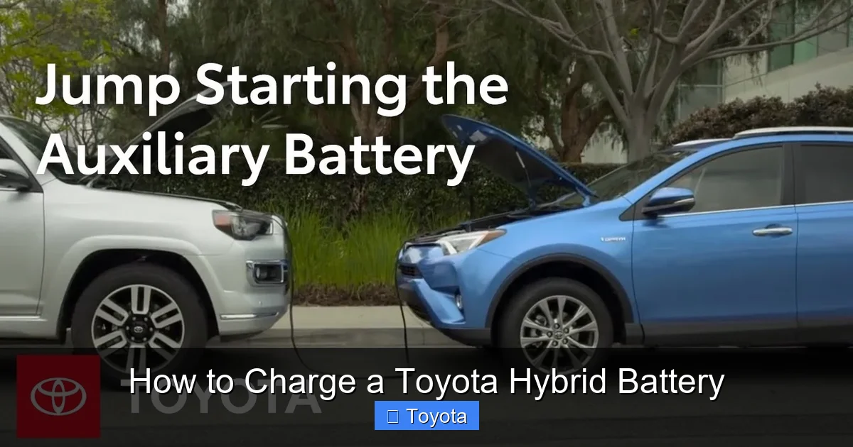 How to Charge a Toyota Hybrid Battery