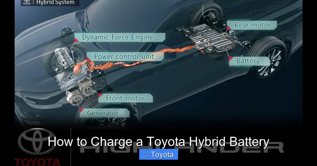 How to Charge a Toyota Hybrid Battery