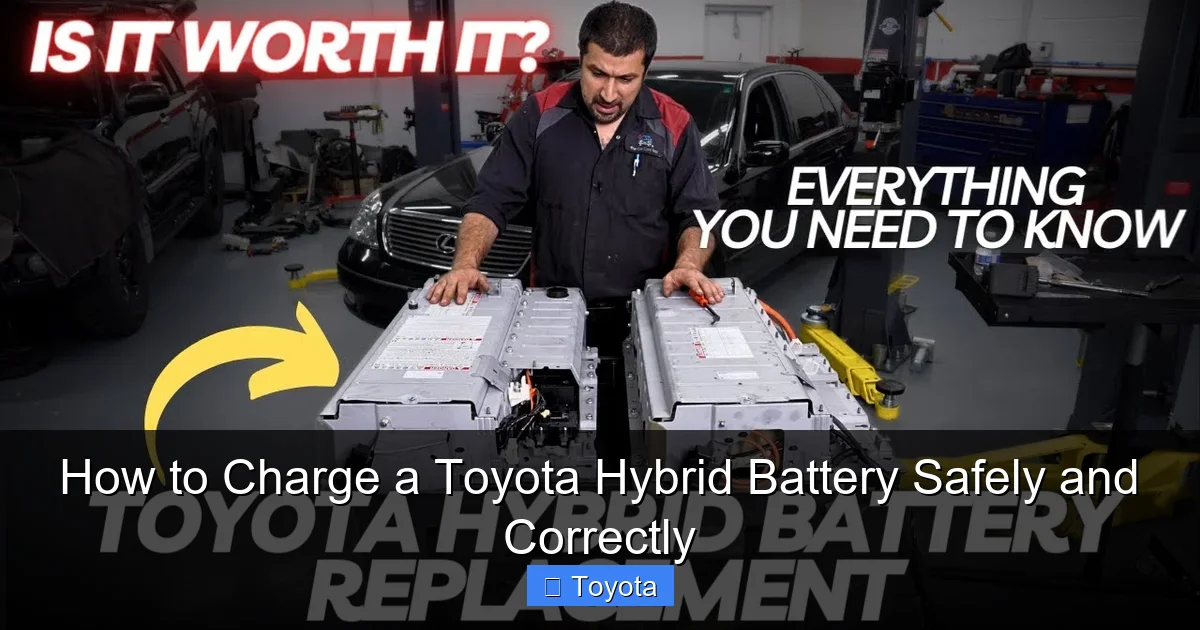 How to Charge a Toyota Hybrid Battery Safely and Correctly