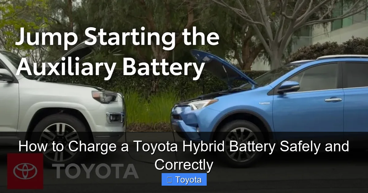 How to Charge a Toyota Hybrid Battery Safely and Correctly