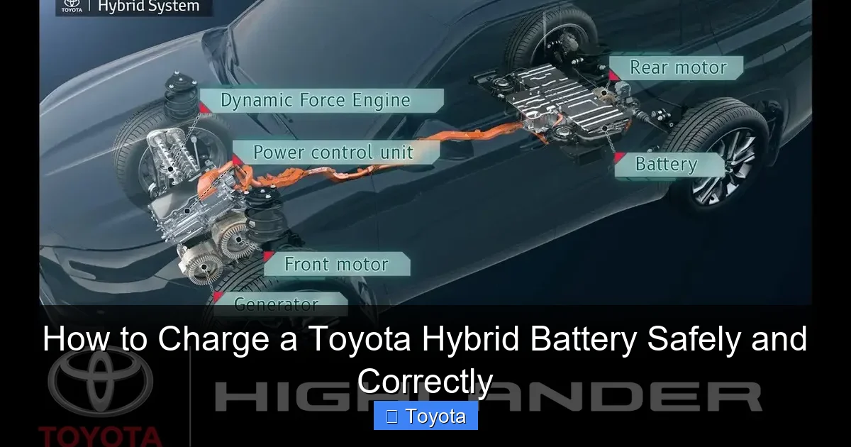 How to Charge a Toyota Hybrid Battery Safely and Correctly