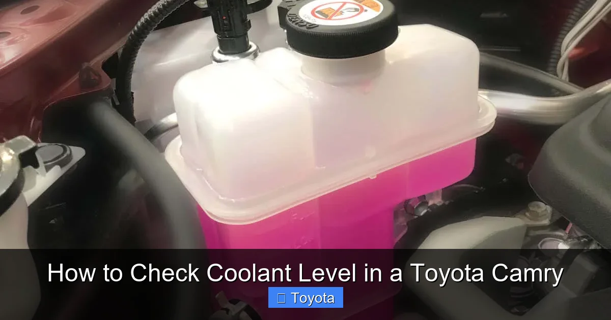How to Check Coolant Level in a Toyota Camry