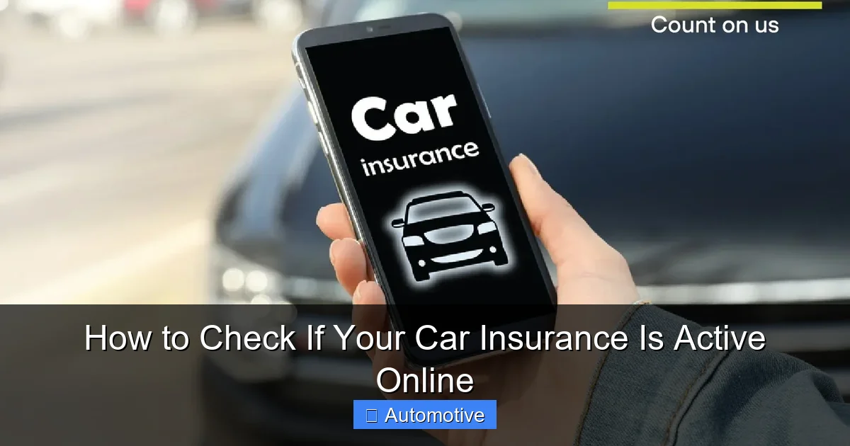 How to Check If Your Car Insurance Is Active Online