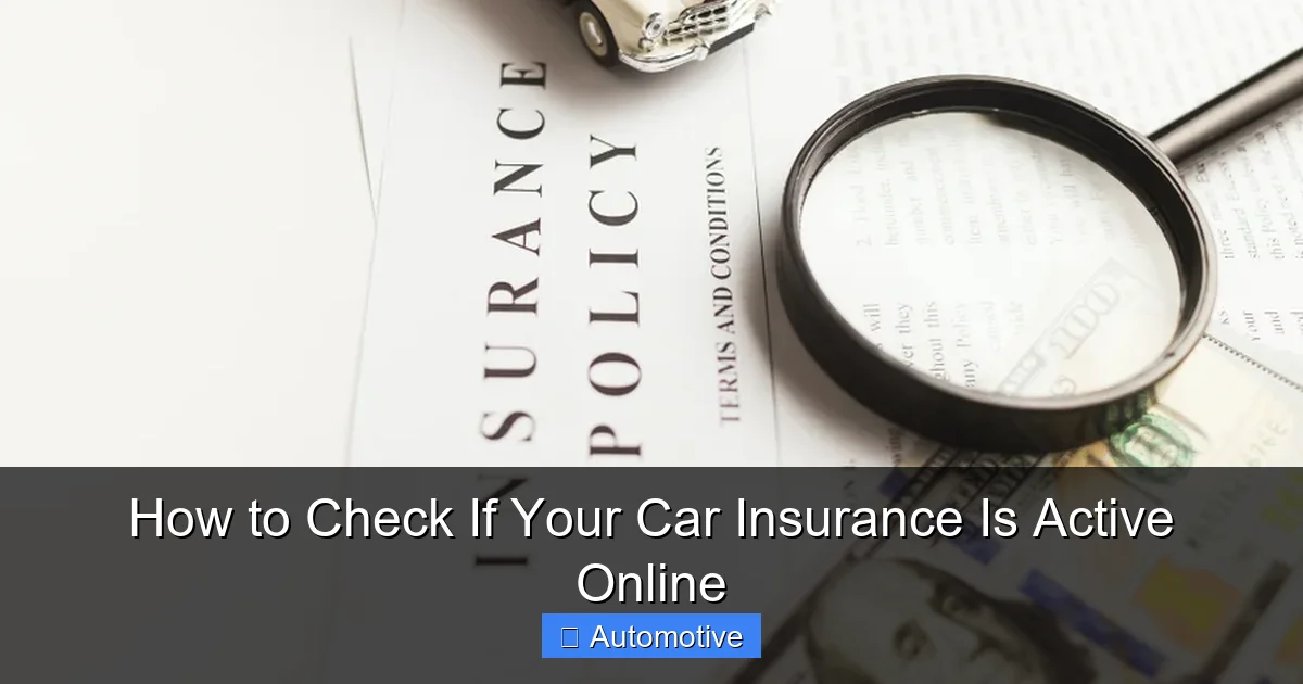 How to Check If Your Car Insurance Is Active Online