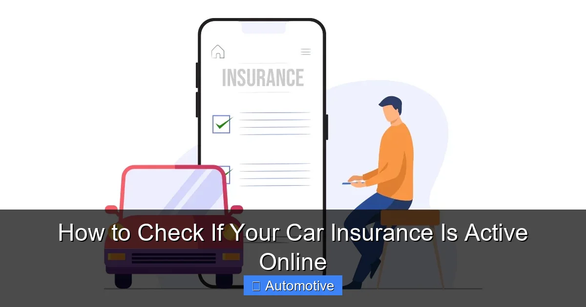 How to Check If Your Car Insurance Is Active Online