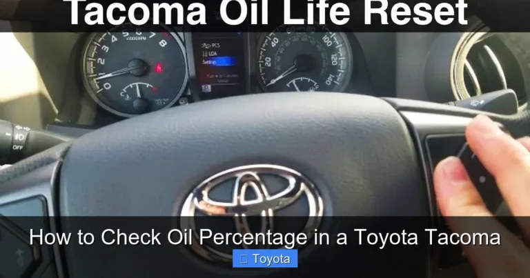 How to Check Oil Percentage in a Toyota Tacoma