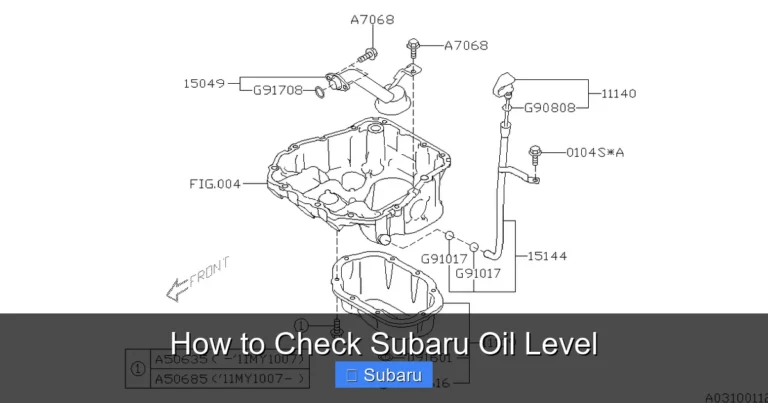 How to Check Subaru Oil Level