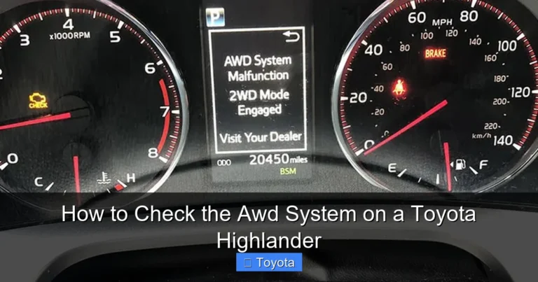 How to Check the Awd System on a Toyota Highlander