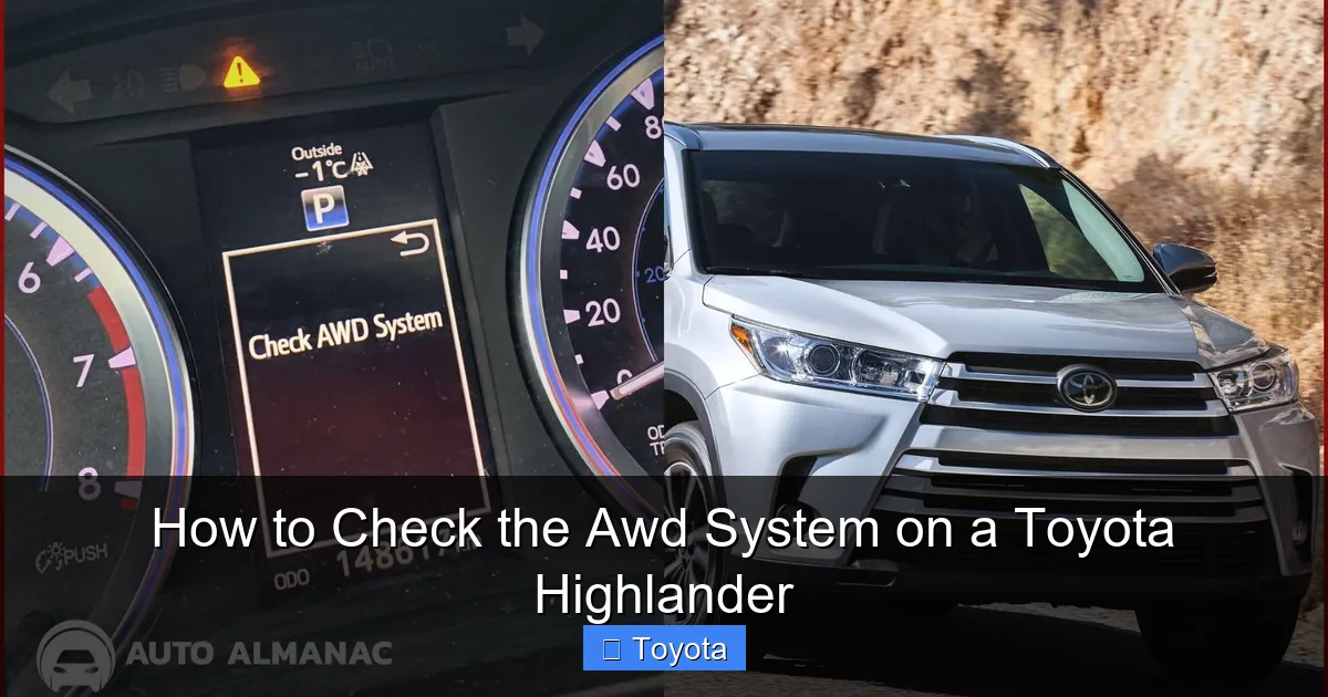 How to Check the Awd System on a Toyota Highlander