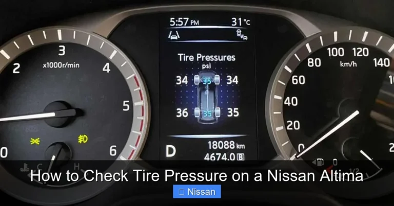 How to Check Tire Pressure on a Nissan Altima