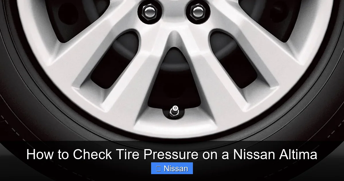 How to Check Tire Pressure on a Nissan Altima