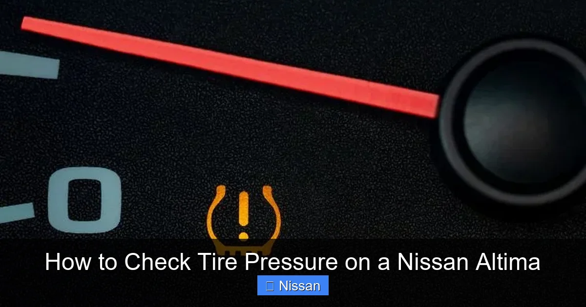 How to Check Tire Pressure on a Nissan Altima