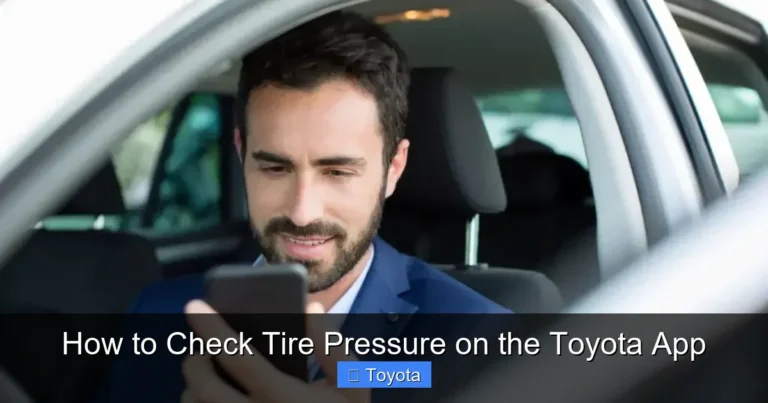 How to Check Tire Pressure on the Toyota App
