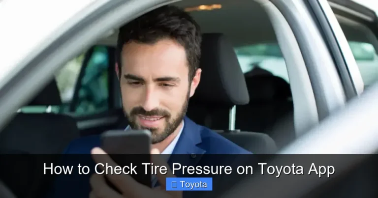 How to Check Tire Pressure on Toyota App