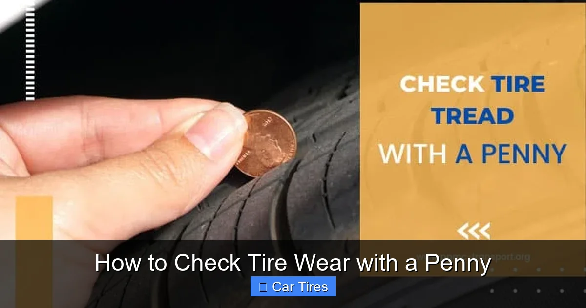 How to Check Tire Wear with a Penny