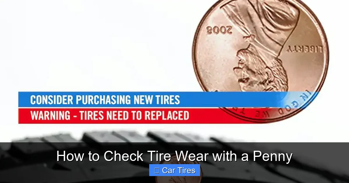 How to Check Tire Wear with a Penny
