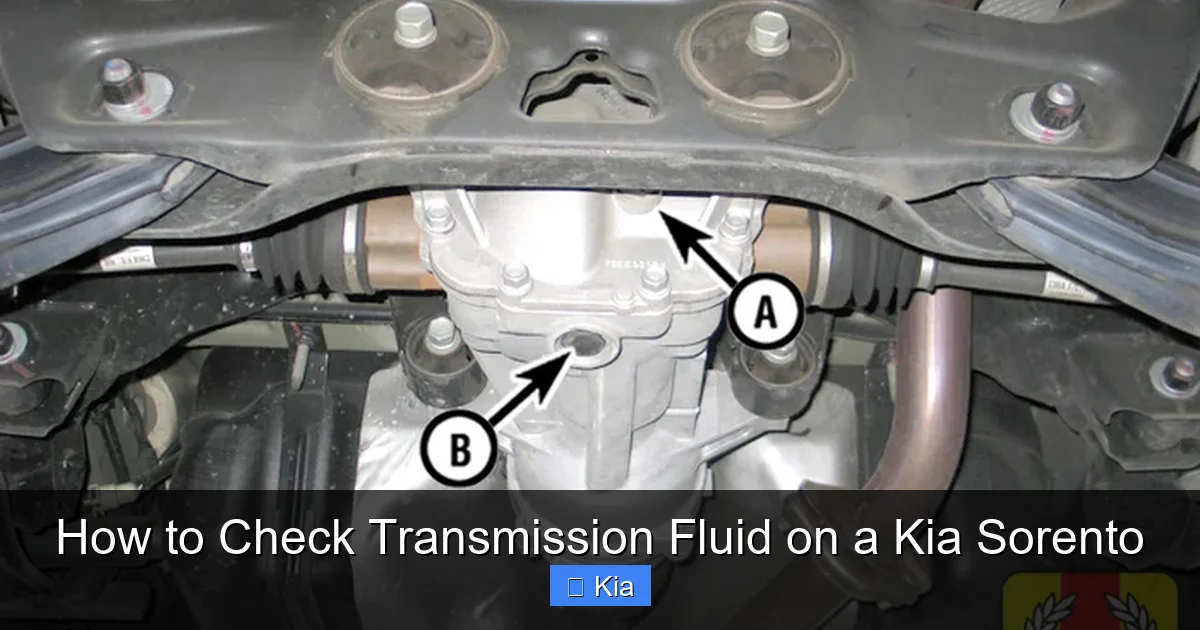 How to Check Transmission Fluid on a Kia Sorento