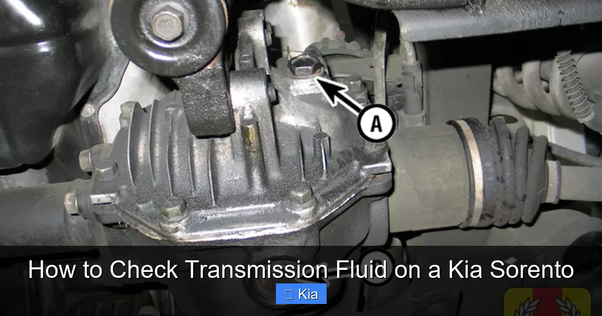 How to Check Transmission Fluid on a Kia Sorento