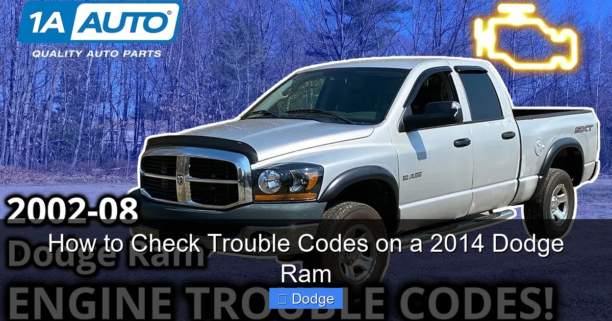 How to Check Trouble Codes on a 2014 Dodge Ram