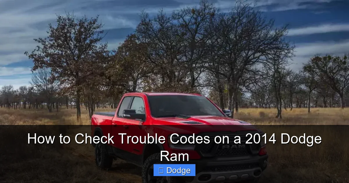 How to Check Trouble Codes on a 2014 Dodge Ram