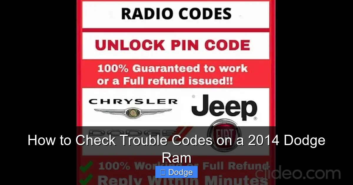 How to Check Trouble Codes on a 2014 Dodge Ram