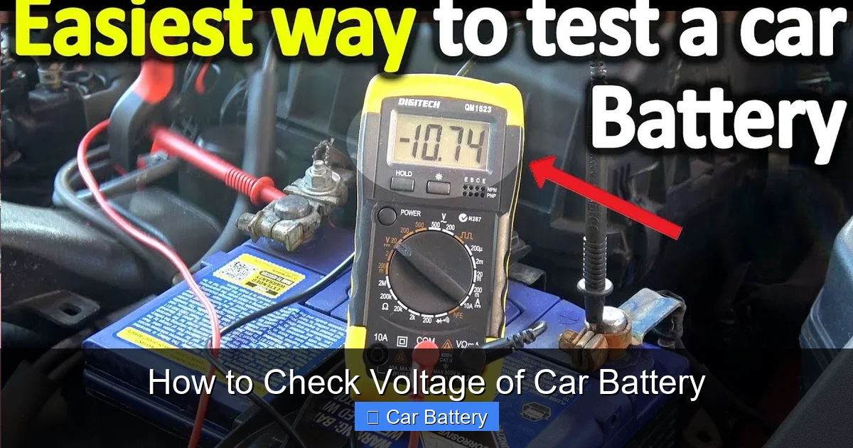 How to Check Voltage of Car Battery