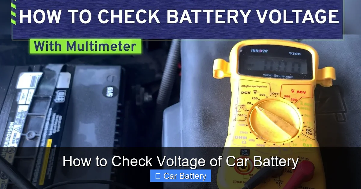 How to Check Voltage of Car Battery