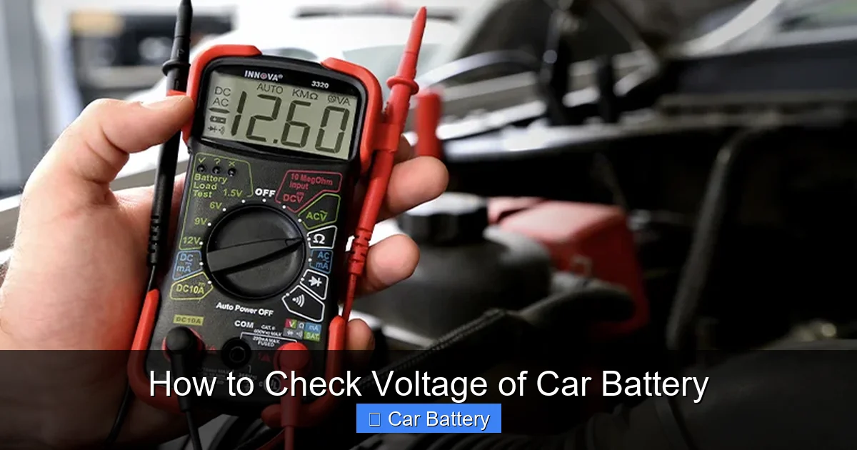 How to Check Voltage of Car Battery