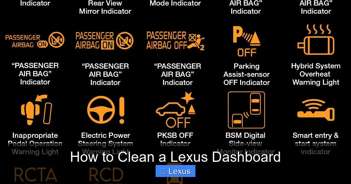 How to Clean a Lexus Dashboard