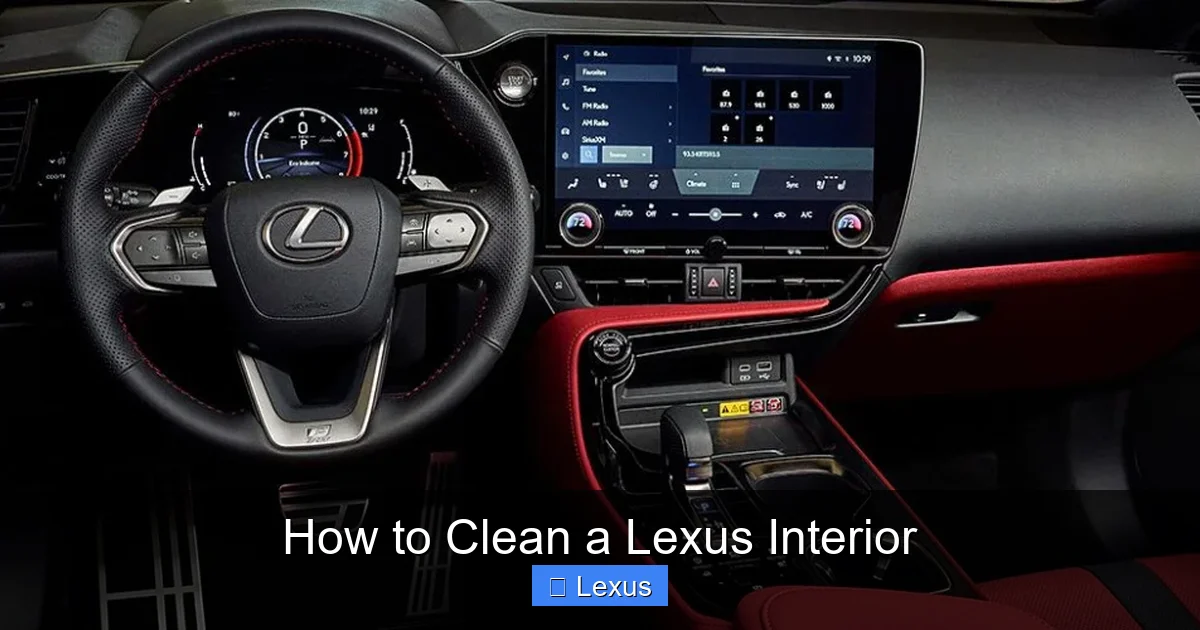 How to Clean a Lexus Interior