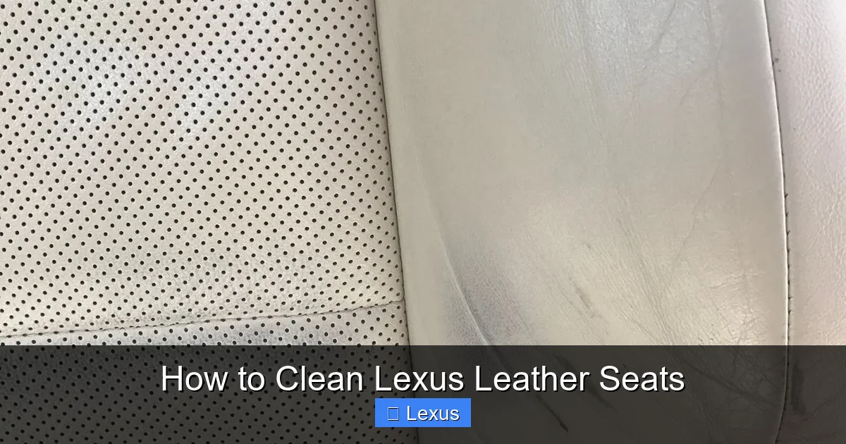 How to Clean Lexus Leather Seats
