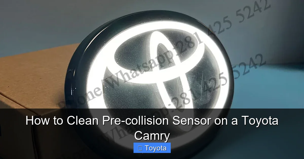 How to Clean Pre-collision Sensor on a Toyota Camry