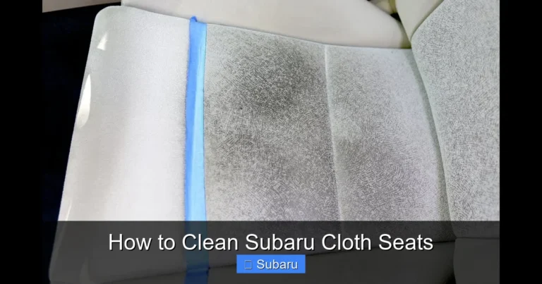How to Clean Subaru Cloth Seats