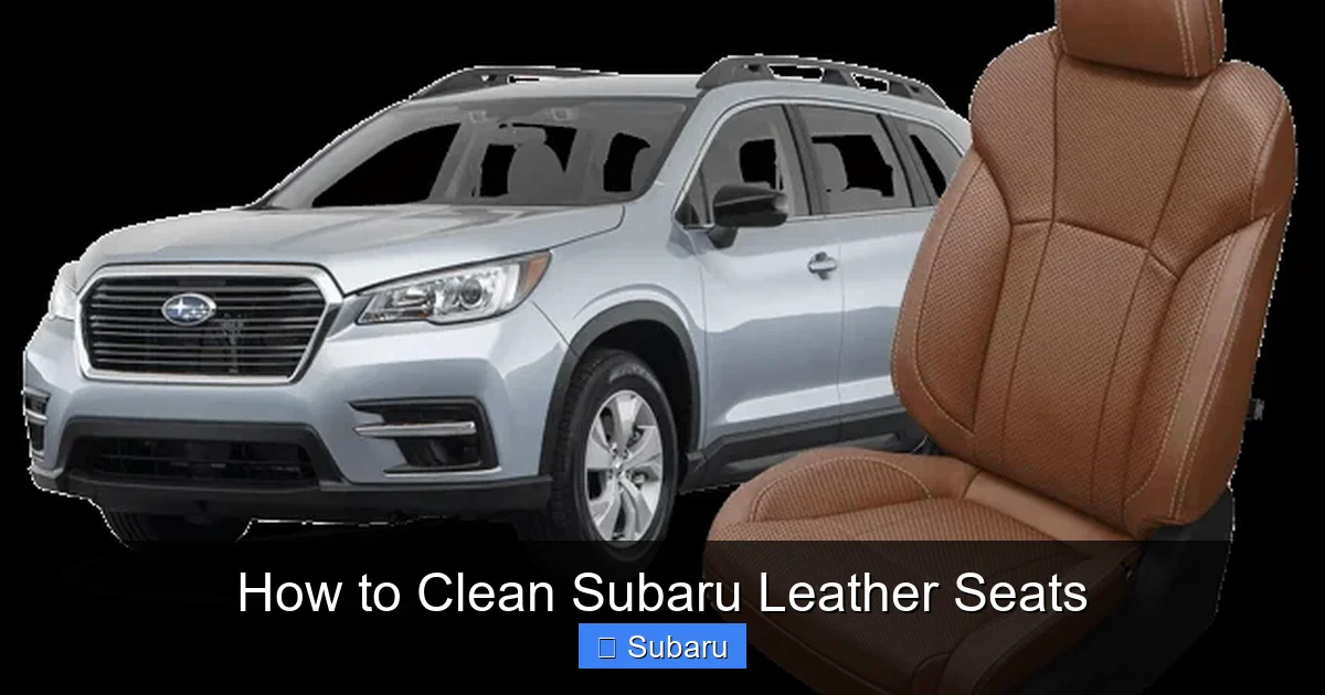 How to Clean Subaru Leather Seats