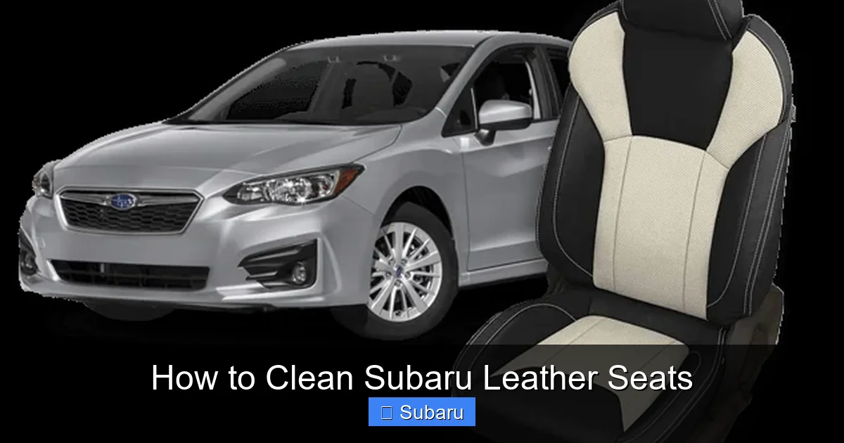 How to Clean Subaru Leather Seats