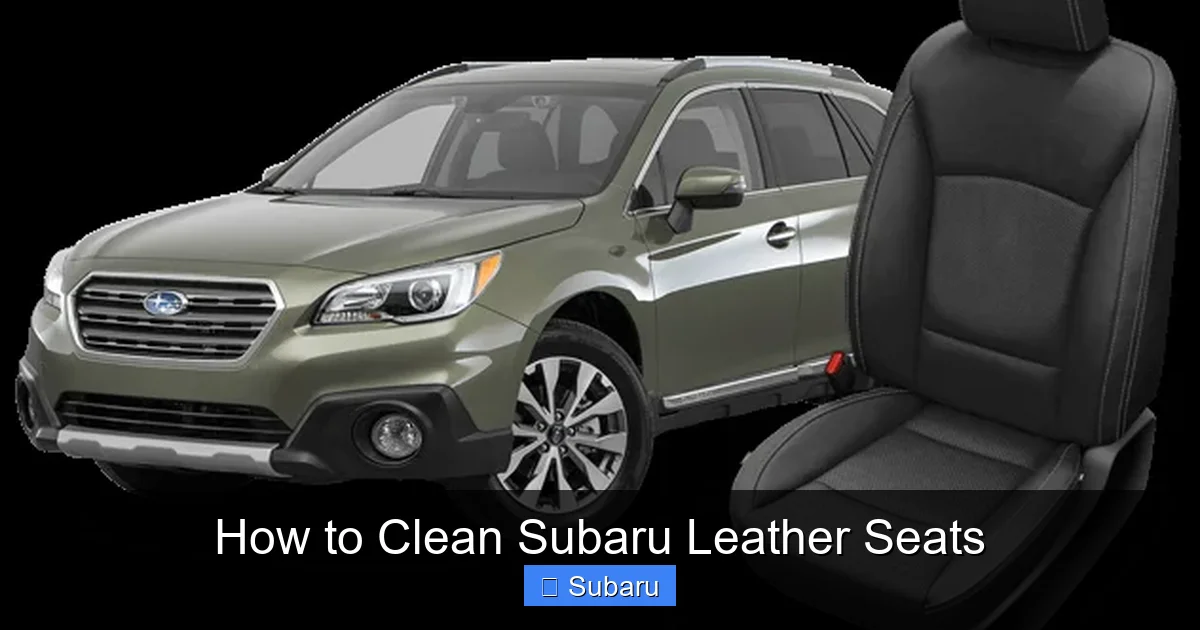 How to Clean Subaru Leather Seats