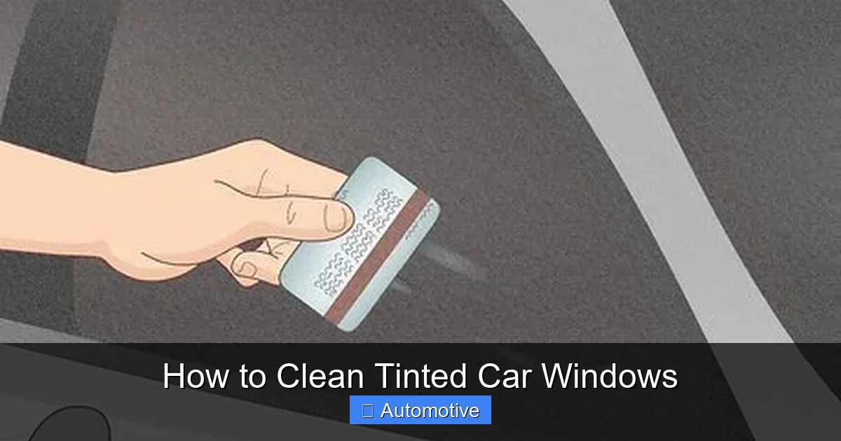 How to Clean Tinted Car Windows