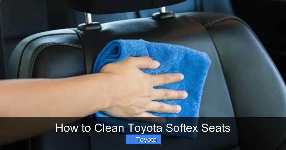 How to Clean Toyota Softex Seats