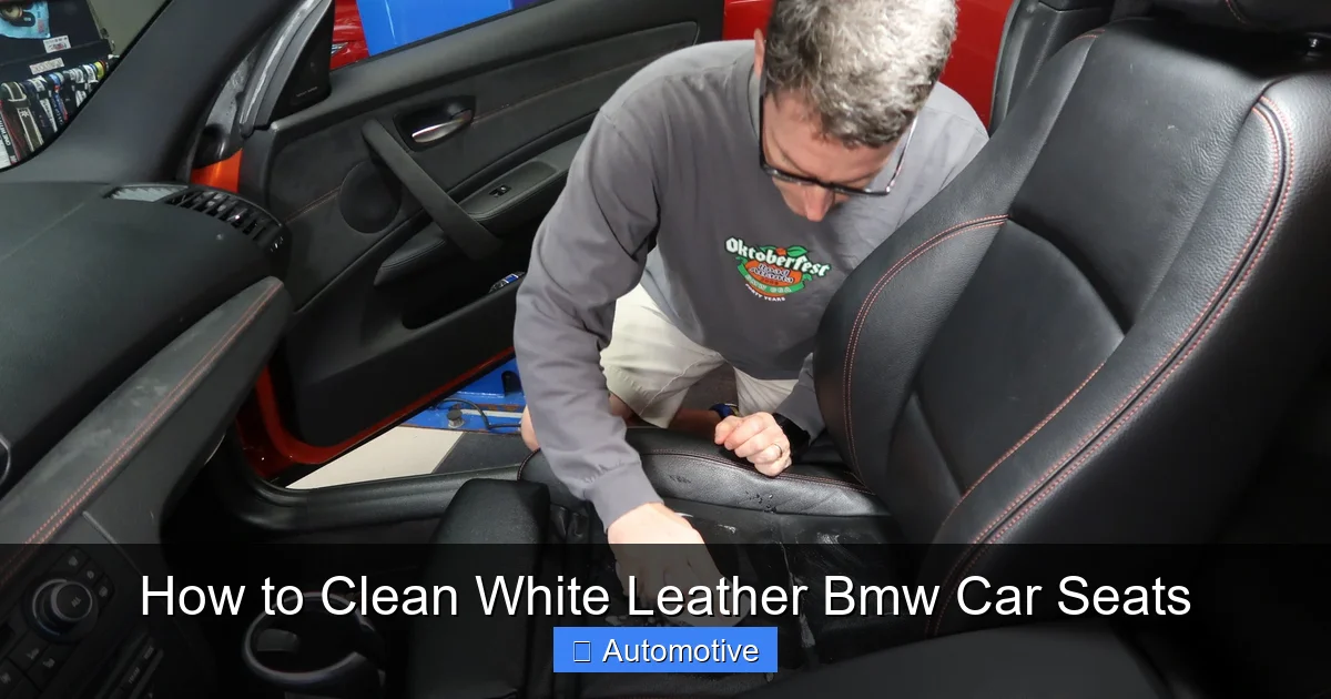 How to Clean White Leather Bmw Car Seats
