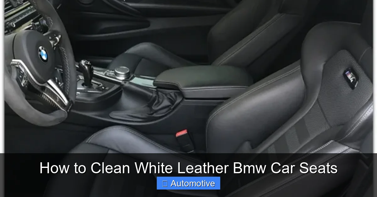 How to Clean White Leather Bmw Car Seats