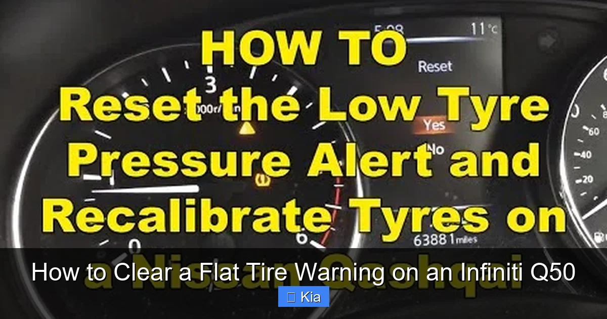 How to Clear a Flat Tire Warning on an Infiniti Q50