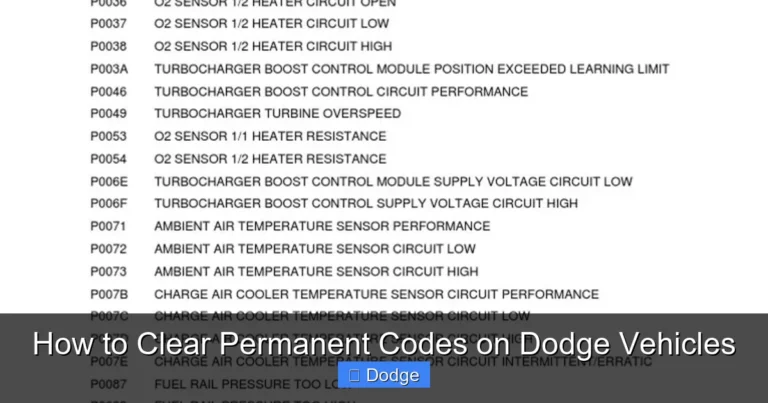 How to Clear Permanent Codes on Dodge Vehicles